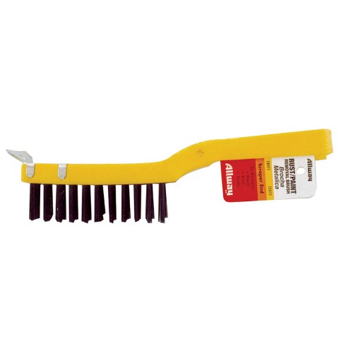 ALLWAY WIRE BRUSH WITH SCRAPER CARDED 